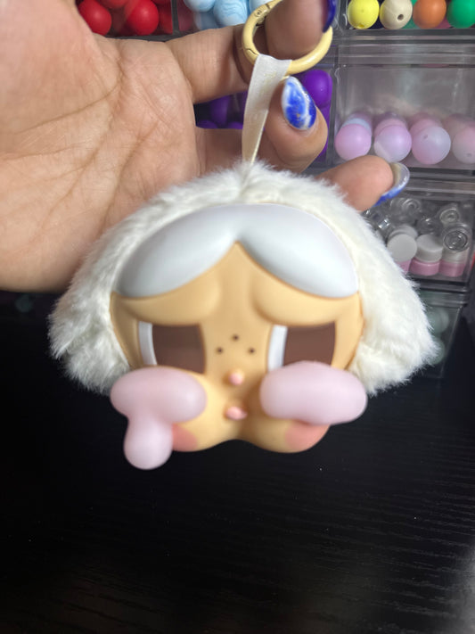 White Cry Baby Keychain