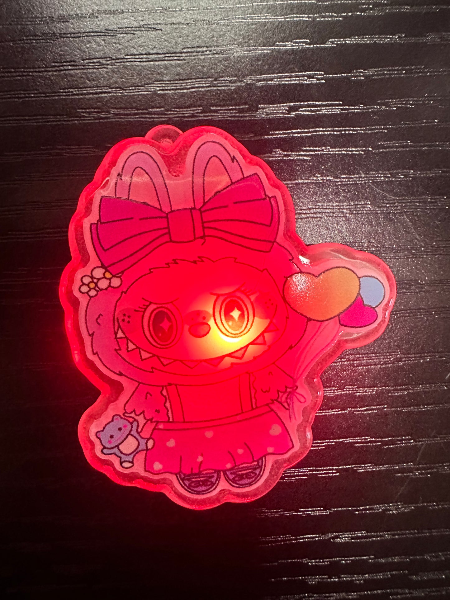 Light Up Labubu Badge Reel/Pop Socket
