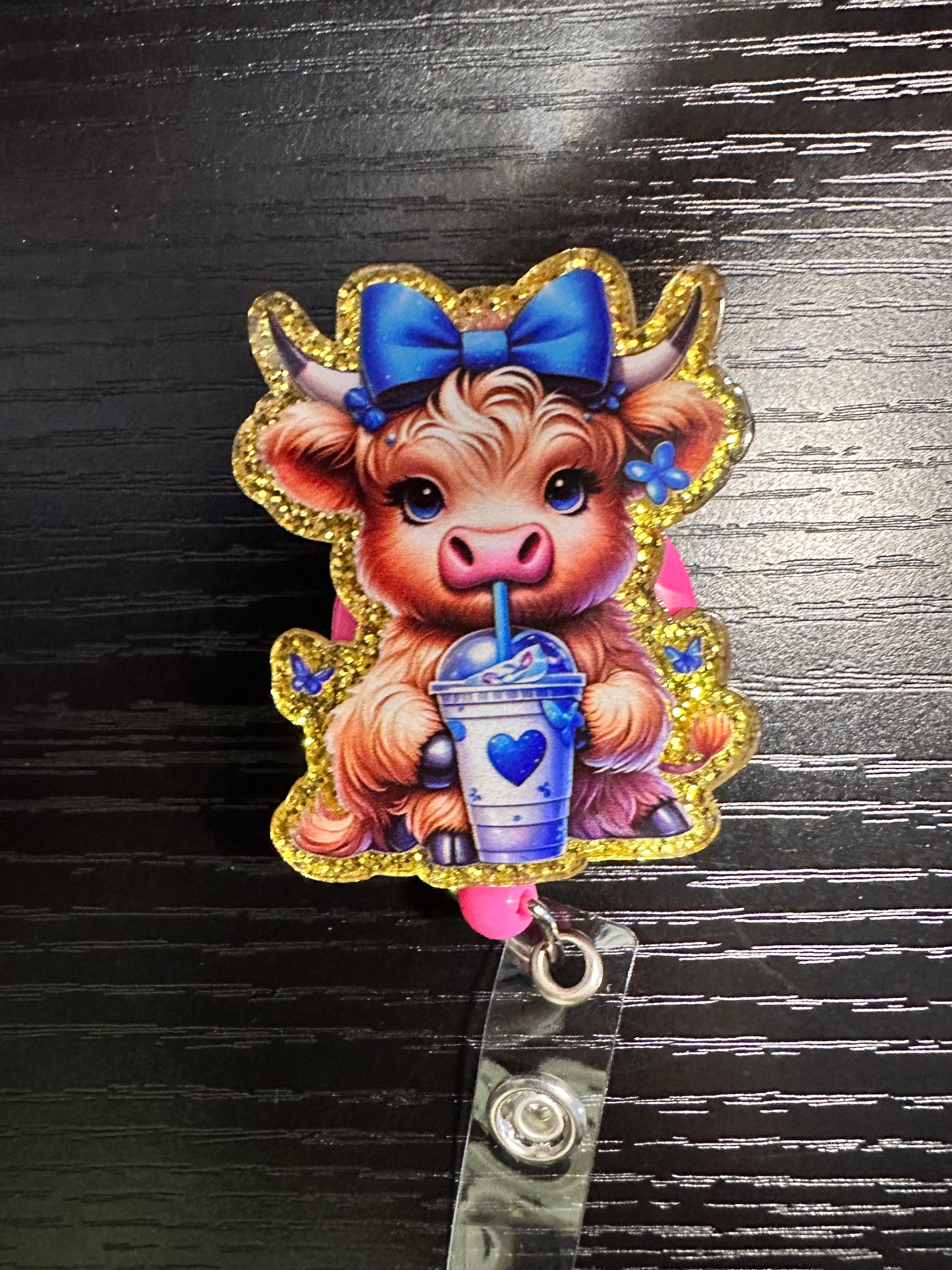 Cow Badge Reel/Pop Socket