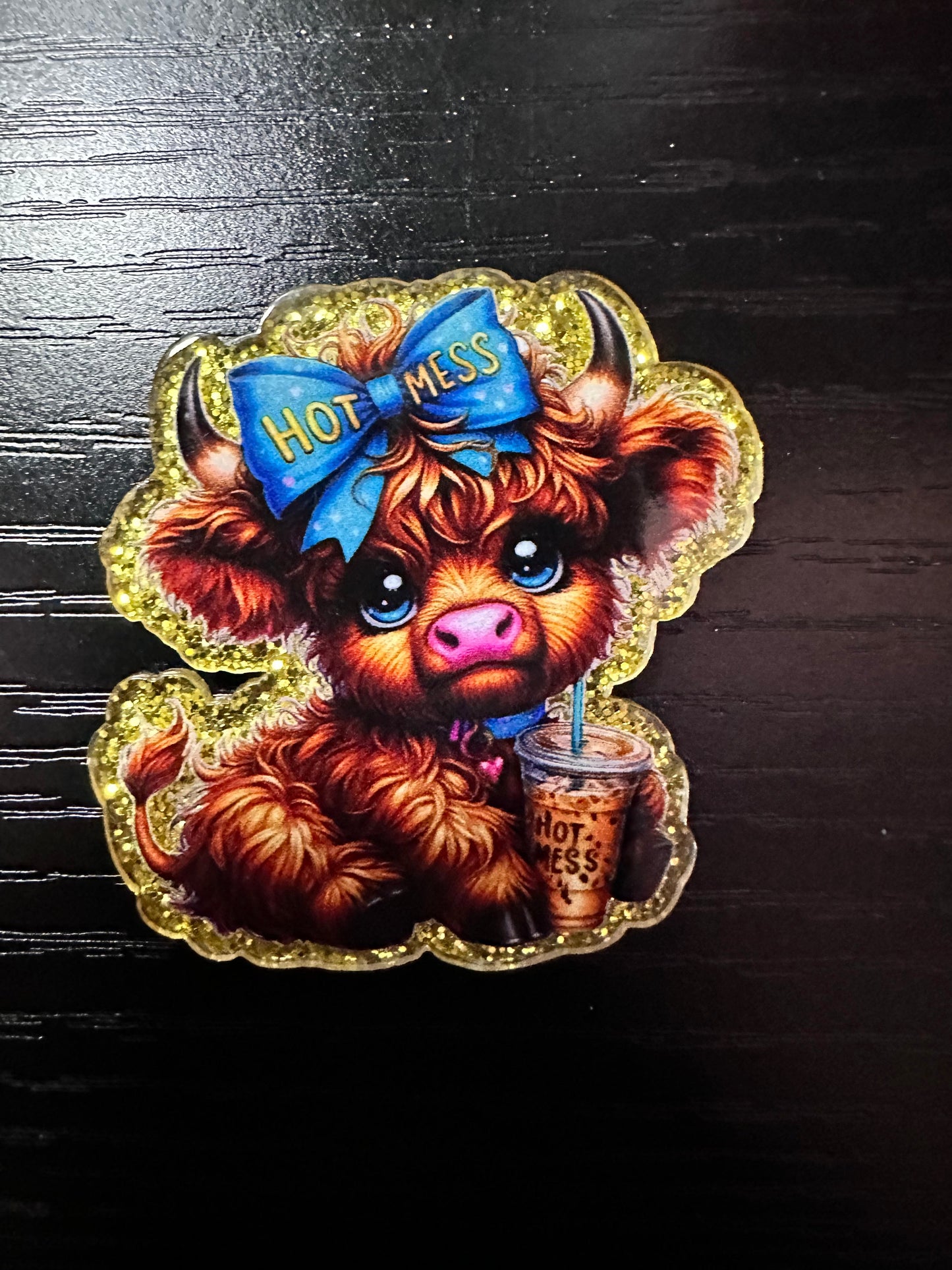 Cow Badge Reel/Pop Socket