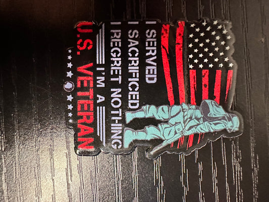 Veteran Badge Reel/Pop Socket