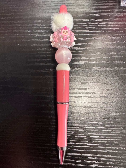 Pink and white pen