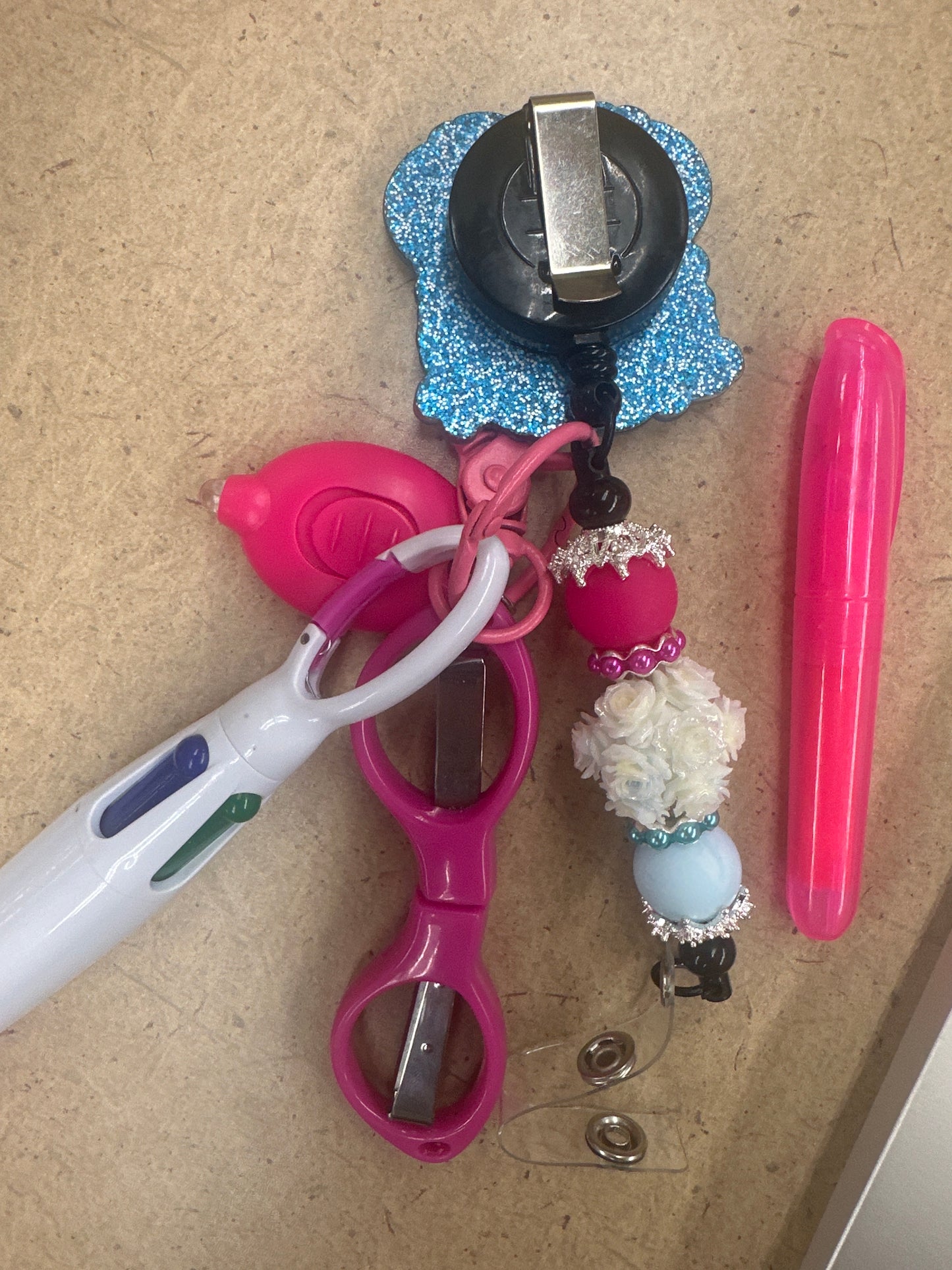 Belle Badge Reel with Accessories