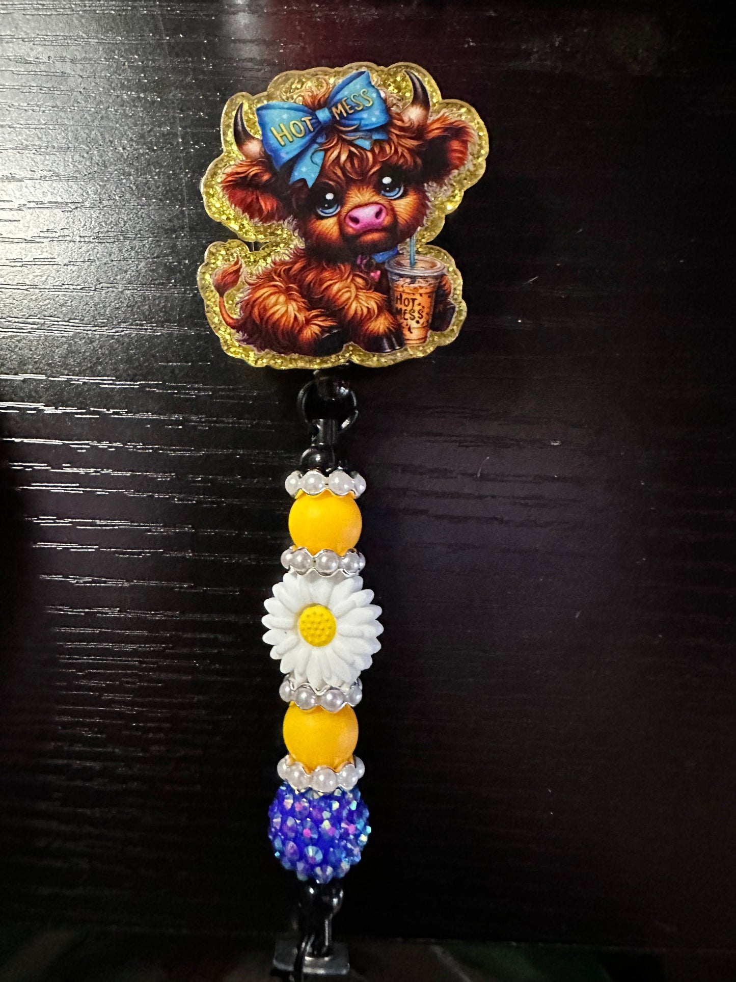 Cow Badge Reel/Pop Socket